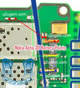 Nokia Asha 311 Battery Terminal Points Damage Ways Problem Solution