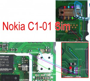 Nokia C1-01 Insert sim problem solution jumper ways