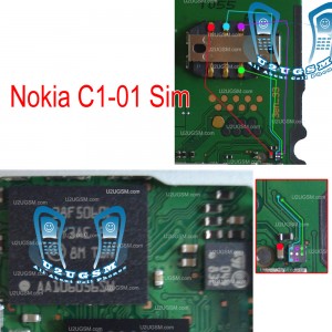 Nokia C1-02 Insert sim problem solution jumper ways