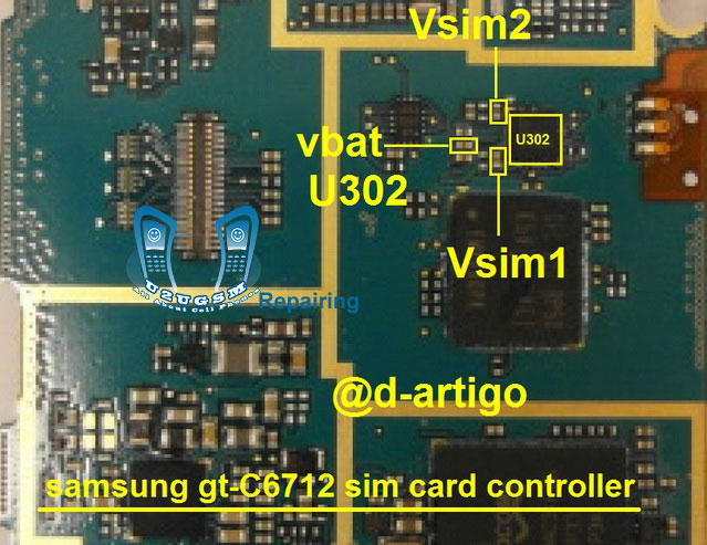 Samsung GT-C6712 Insert Sim IC Solution Jumper Problem Ways