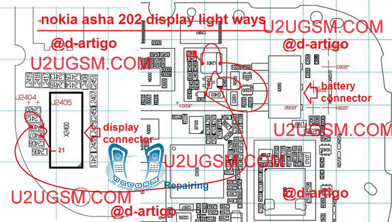 Nokia Asha 202 LCD Display IC Solution Jumper Problem Ways