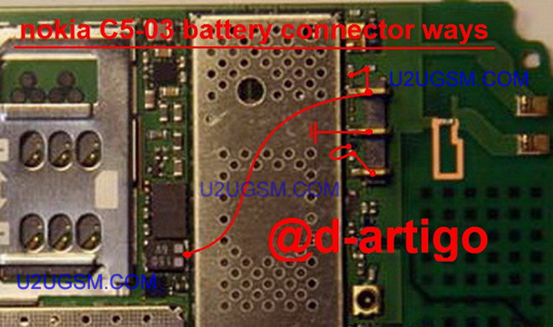 Nokia C5-03 Battery Connecter Terminal Problem Jumper Ways