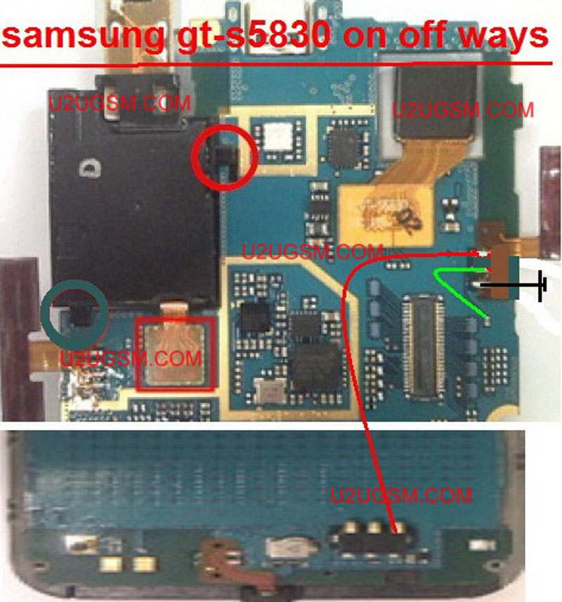 Samsung Galaxy Ace S5830 On Off Switch Problem Repair Jumper Solution