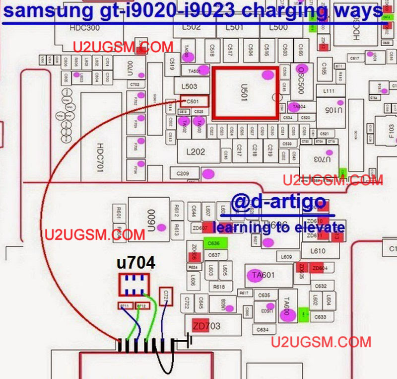 Samsung Google Nexus S i9020 Repair Charging Problem Jumper Ways