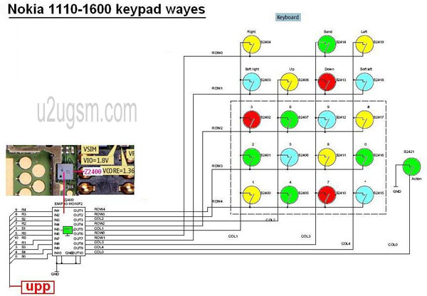 Nokia 1110 Keypad Problem Keypad Jumpers