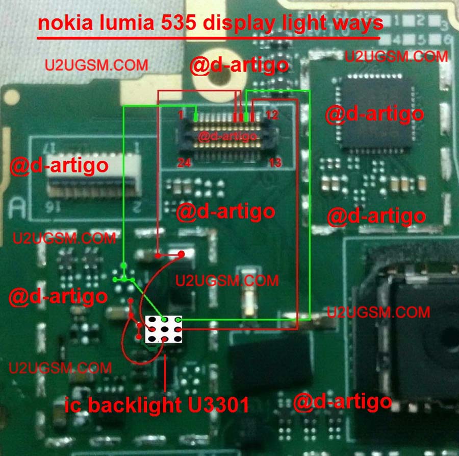 Microsoft Nokia  Lumia 535 LCD Display Light IC Solution Jumper Problem Ways