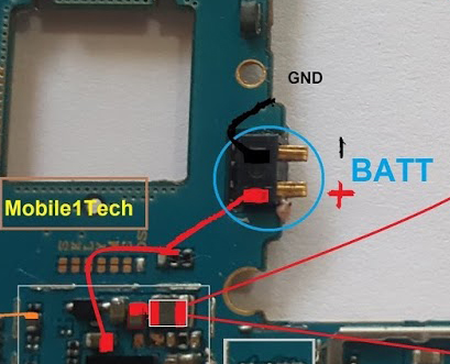 Samsung Galaxy A7 (2016) Battery Connector Terminal Jumper Ways