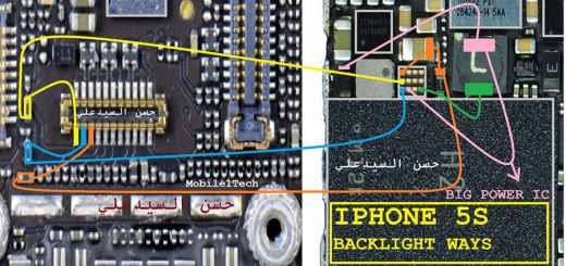 iPhone 5S LCD Display Light IC Solution Jumper Problem Ways