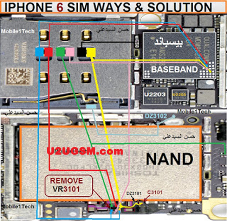 iPhone 6 Insert Sim IC Solution Jumper Problem Ways