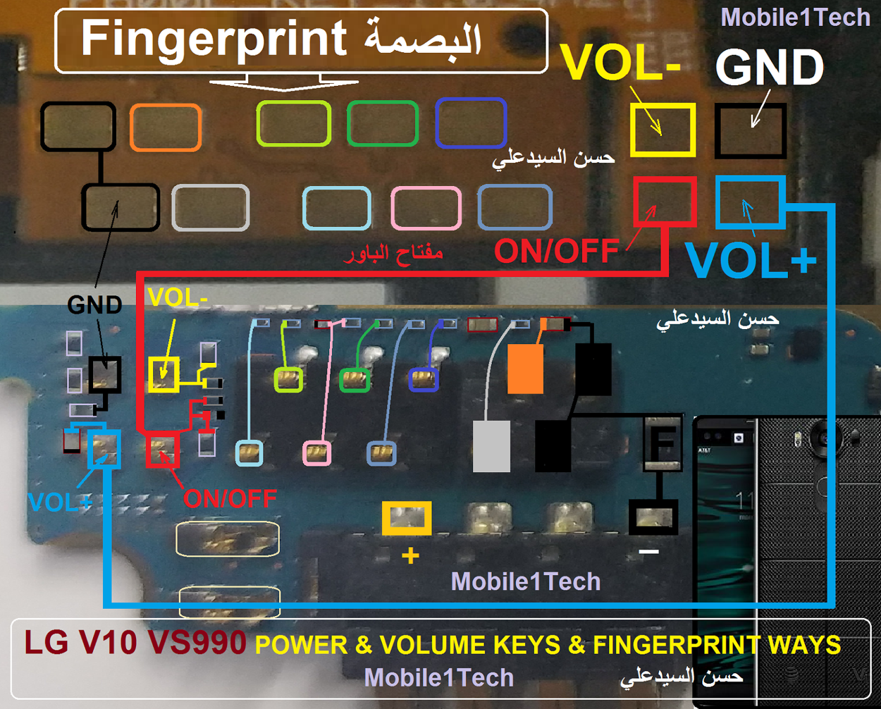 LG V10 Fingerprint Sensor Not Working Problem Solution Jumpers