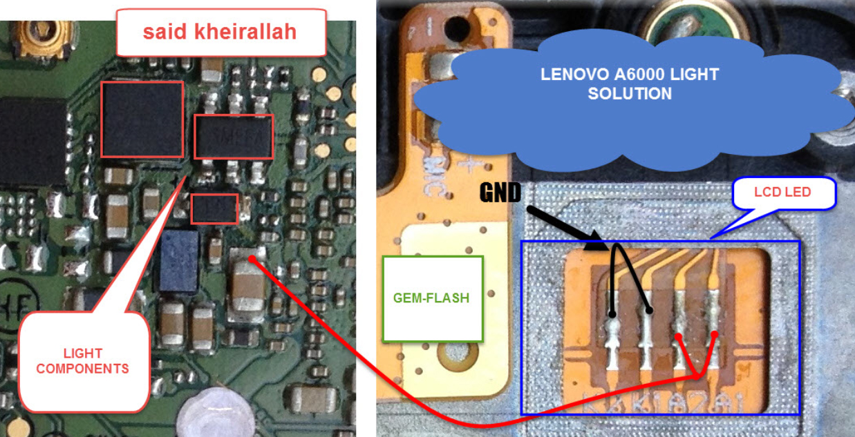 Lenovo A6000 Cell Phone Screen Repair Light Problem Solution Jumper Ways