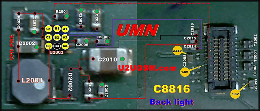 Huawei C8816 Display Light Solution