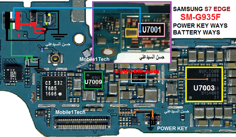 Samsung Galaxy S7 G930F Power Button Solution Power On Off Key Button Switch Jumper Ways