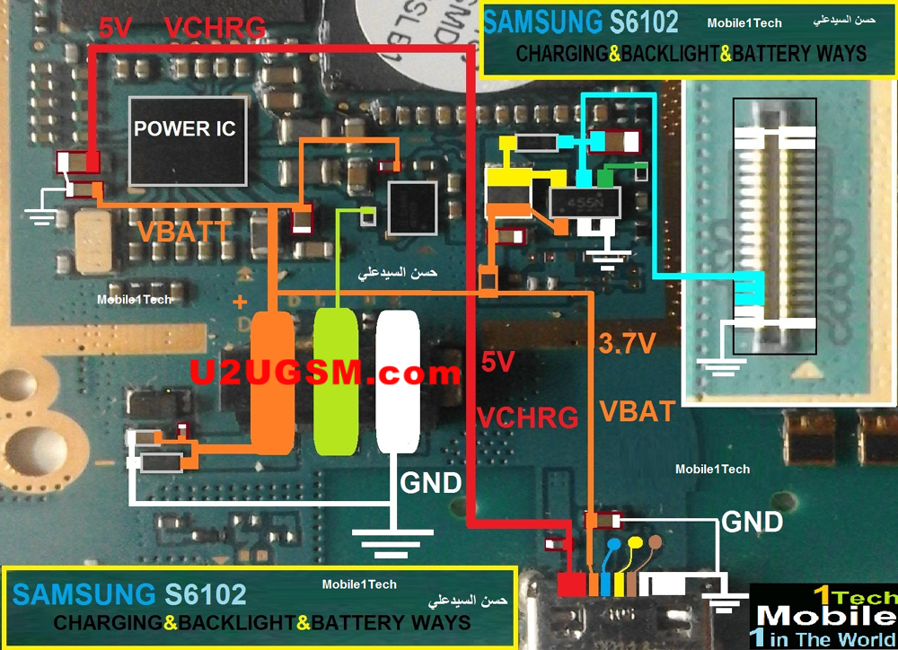 Samsung Galaxy Y Duos S6102 Battery Connector Terminal Jumper Ways