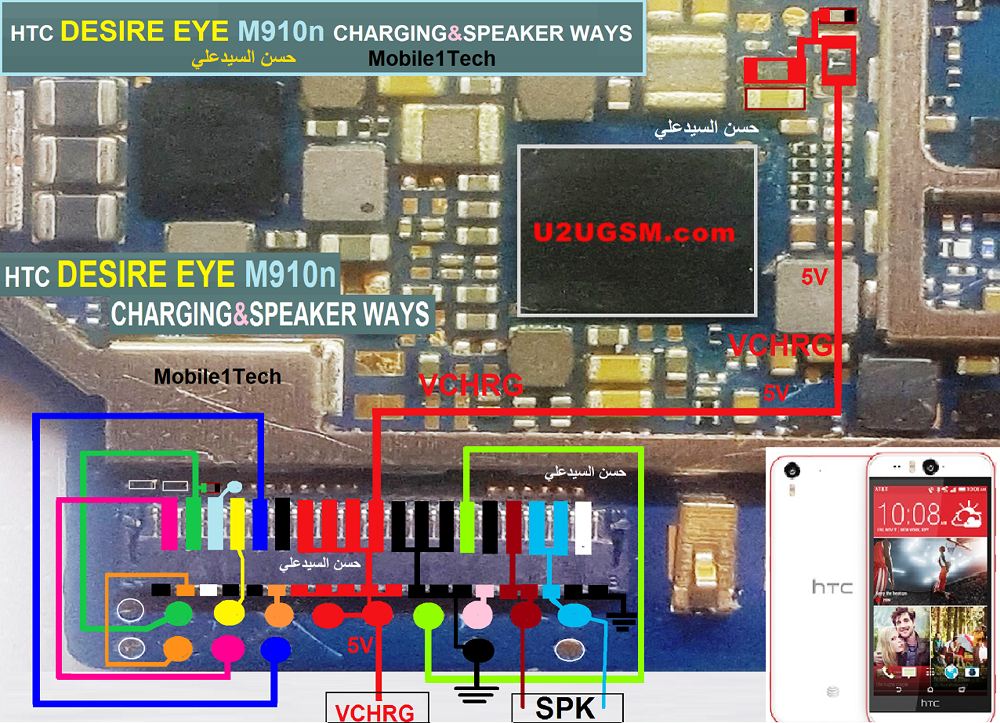 HTC Desire Eye M910 Charging Solution Jumper Problem Ways