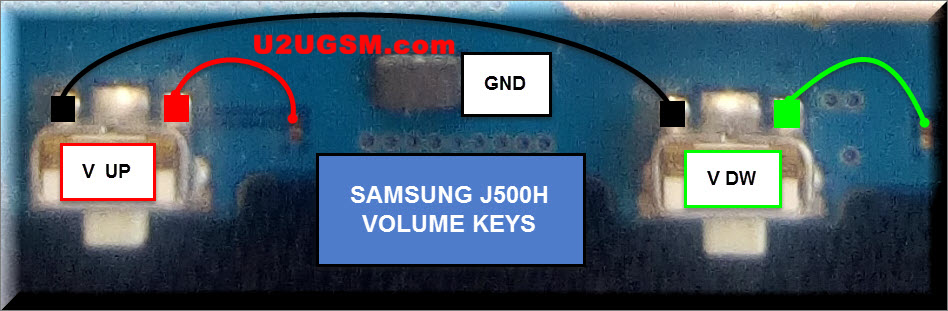 Samsung Galaxy J5 J500H  Volume Up Down Keys Not Working Problem Solution Jumpers