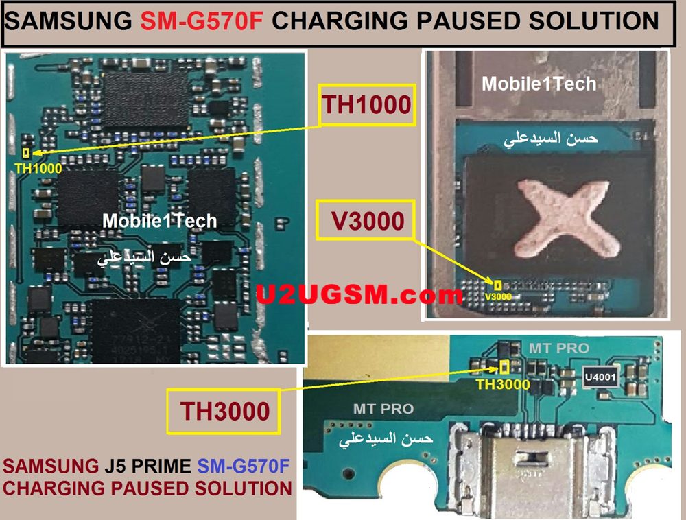 Samsung Galaxy J5 Prime G570F Charging Paused Solution Jumpers