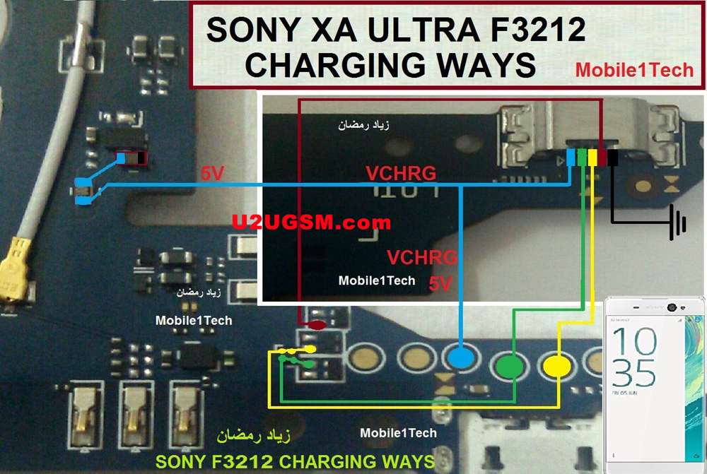 Sony Xperia XA Ultra F3212 Usb Charging Problem Solution Jumper Ways