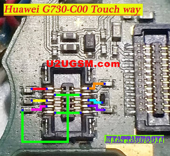 Huawei G730-C00 touch screen not working problem solution jumpers