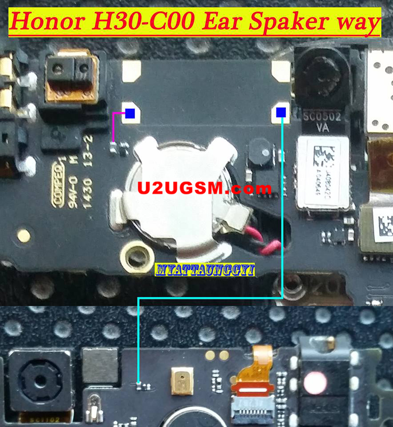 Huawei Honor 3C H30-C00 Earpiece Solution Ear Speaker Problem Jumper Ways