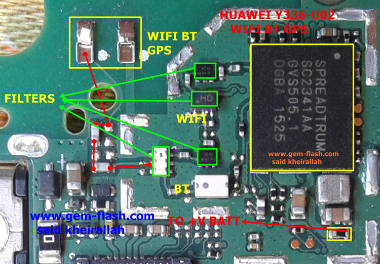 Huawei Y336-U02 Bluetooth IC Not working problem solution