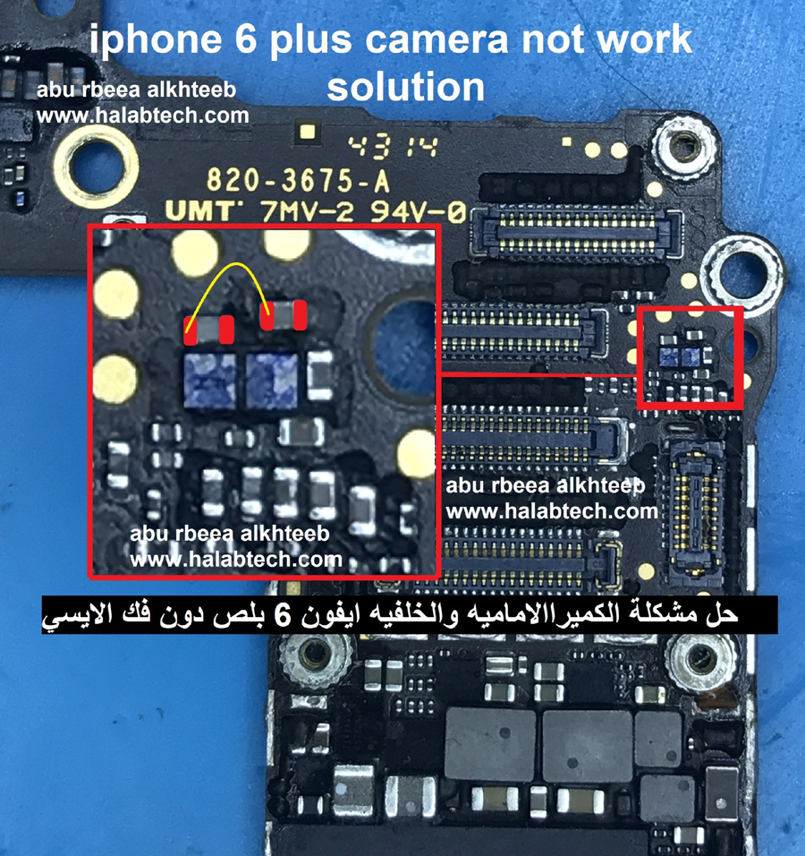 iPhone 6 Plus Camera not working solution jumper