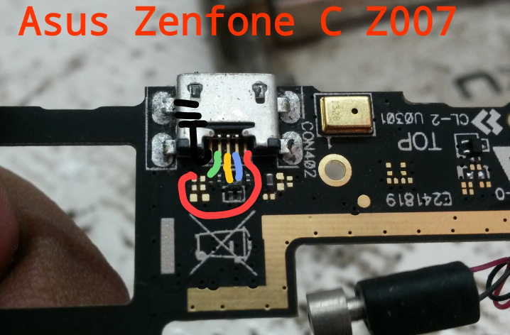Asus ZenFone C ZC451CG Z007 Usb Charging Problem Solution Jumper Ways