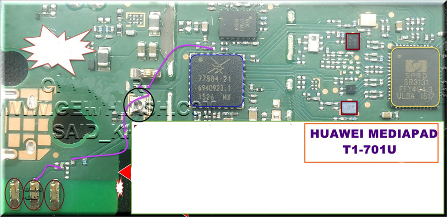 Huawei MediaPad T1- 701U network problem signal solution jumpers