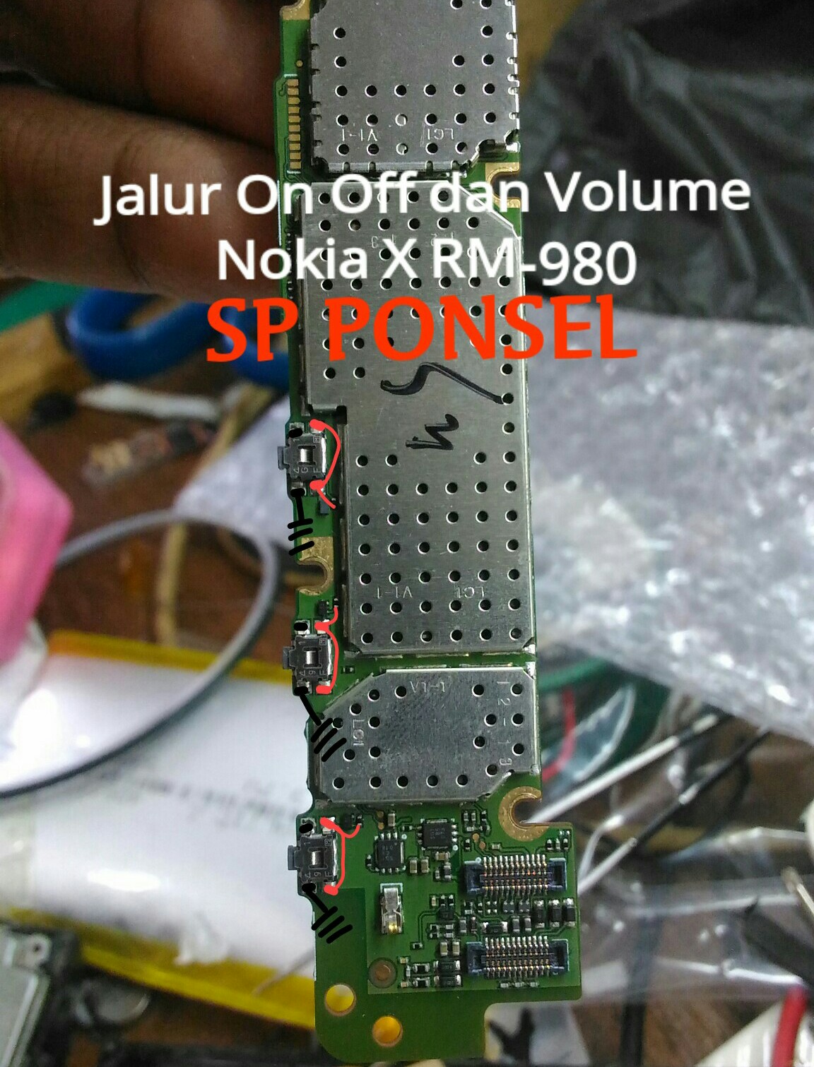 Nokia X RM-98 Power Button Solution Jumper Ways