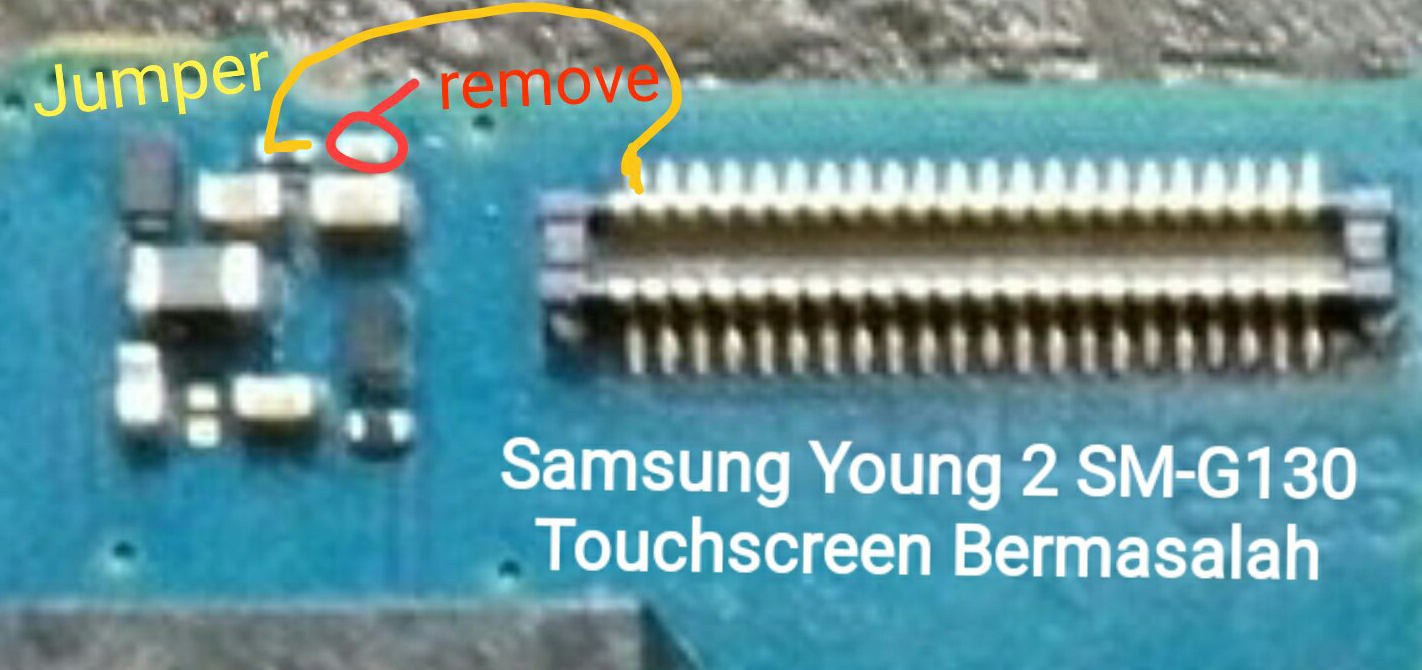 Samsung Galaxy Young 2 G130 touch screen not working problem solution jumpers
