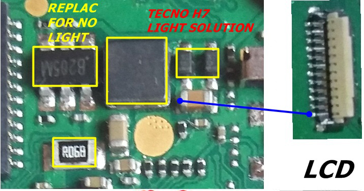 Tecno H7 Display Light Solution