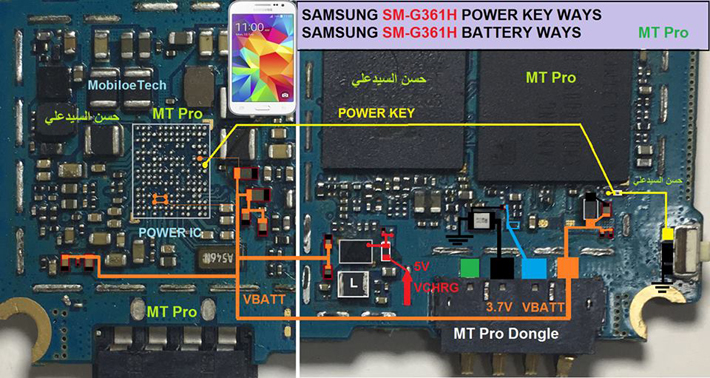 Samsung Galaxy Core Prime G361H Power Button Solution Jumper Ways