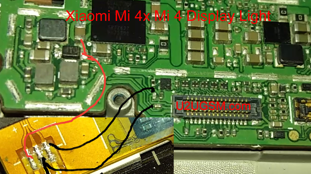 Xiaomi Mi 4x Mi 4 Cell Phone Screen Repair Light Problem Solution Jumper Ways