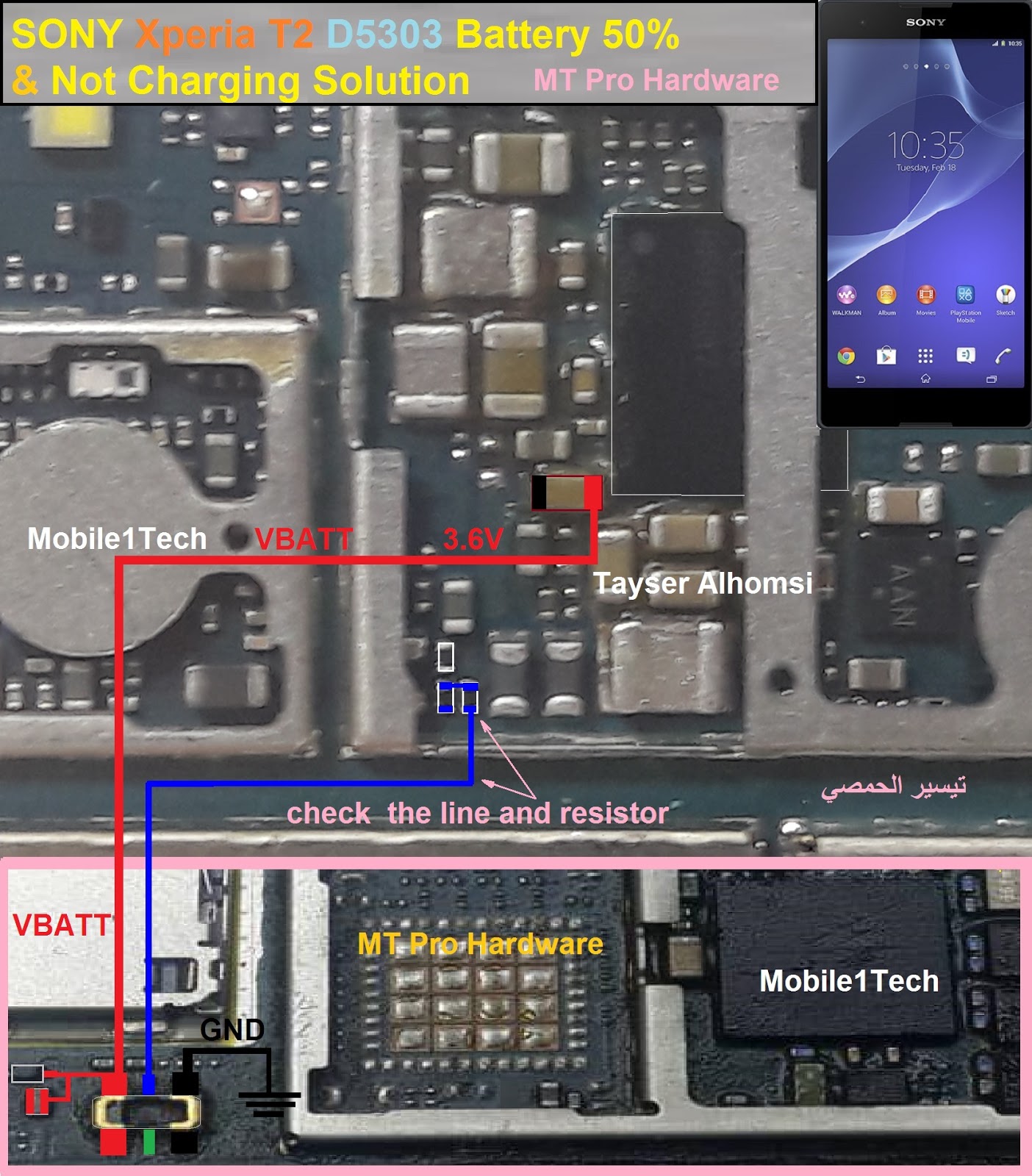 Sony Xperia T2 Ultra D5303 Charging Solution Jumper Problem Ways