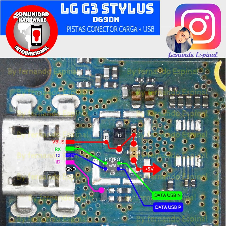 LG G3 Stylus Dual D690N Usb Charging Problem Solution Jumper Ways