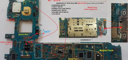 Samsung Galaxy A7 (2016) Full PCB cellphone Diagram Mother Board Layout