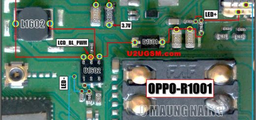 OPPO R1001 JOY LCD Display Light IC Solution Jumper Problem Ways LCD Display Light Not Working